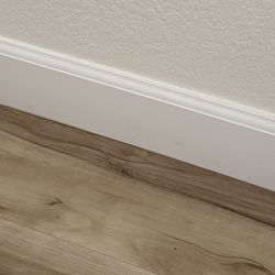 4” Base Board Painted White By Manufacturing 