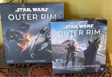 Star Wars Outer Rim and Unfinished Business Expansion board game