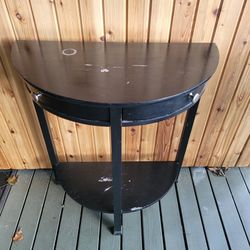 Free - Half Round Table With Drawers