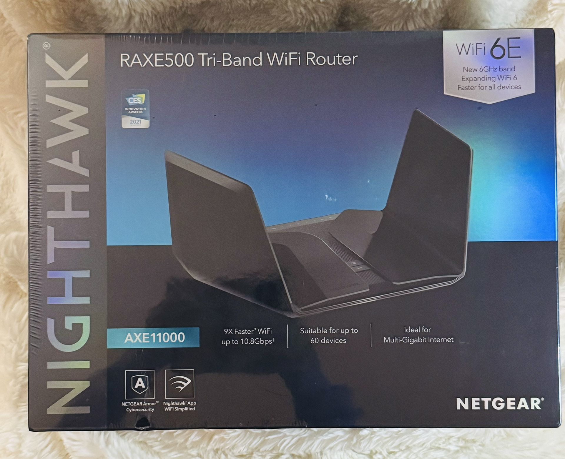 Netgear Nighthawk RAXE500 Tri-Band Wi-Fi 6E Router – Sealed NIB!