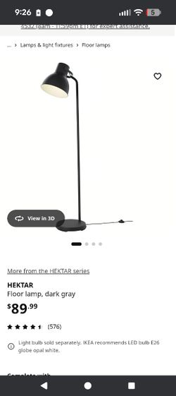 IKEA HEKTAR
Floor lamp. INDUSTRIAL. . CITY OF ORANGE 🍊. $25