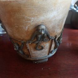 Monkey Flower Pot,( Hard Plastic,$10