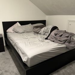 King bed with night stand and mattress - $100off if **picked up by tomorrow**