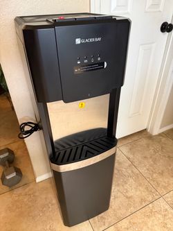 Matte Black and Stainless Steel Bottom Load Water Dispenser