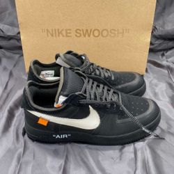 Nike Air Force 1 Low x OFF-WHITE Black 2018 Size 10