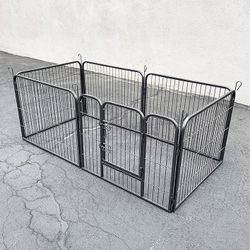 (NEW) $70 Heavy Duty 24” Tall x 32” Wide x 6-Panel Pet Playpen Dog Crate Kennel Exercise Cage Fence Play Pen