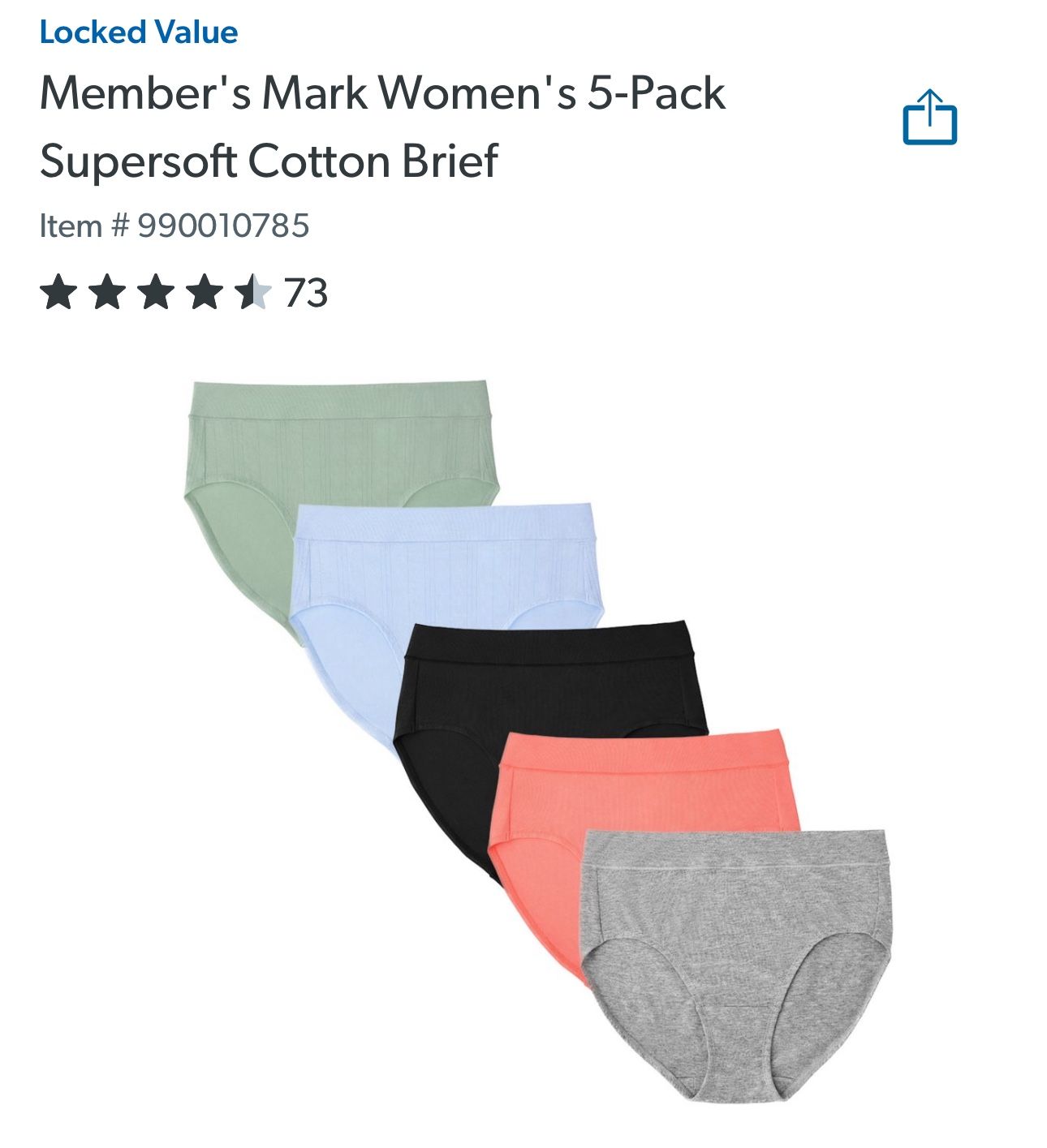 New 5 pack super soft cotton briefs colors as shown in picture