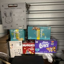 Pampers Sensitive, Huggies, Costco, luvs Diapers!! (newborn-3)