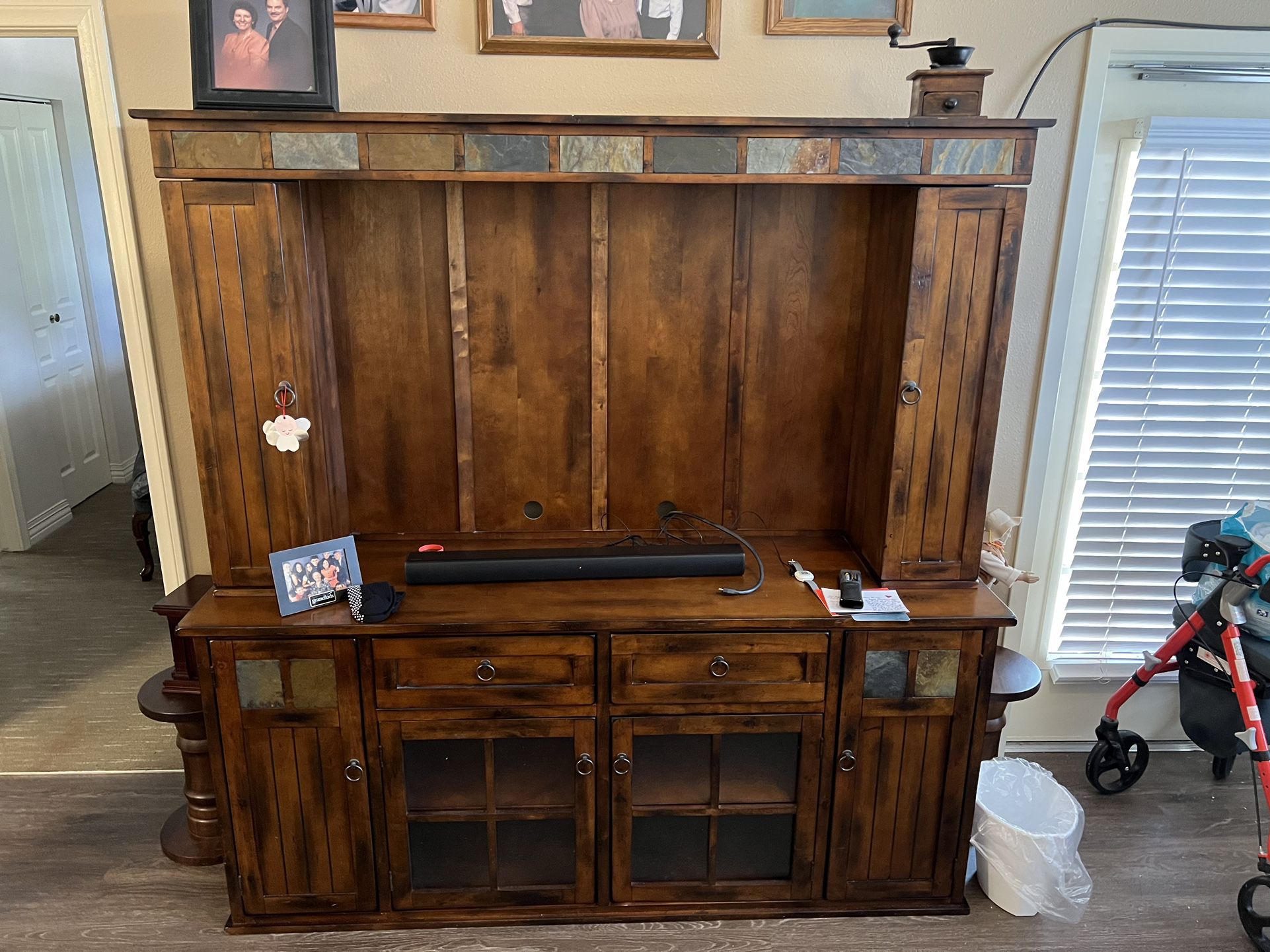 Entertainment Center Fits Up To 60” TV Must Be Picked Up Today 5-39-2024