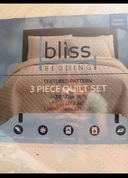 Brand New 3-Piece Quilt Set – Ultra Soft (Quilt + 2 Pillow Shams)