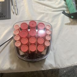 Conair Curls & Waves Compact Multi-Size Hot Rollers 20 W/15 Clips - Coral HS83N