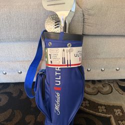 Michelob Ultra Golf Bag 3 Piece Grilling Utensils (Spatula, Tongs, & Forks