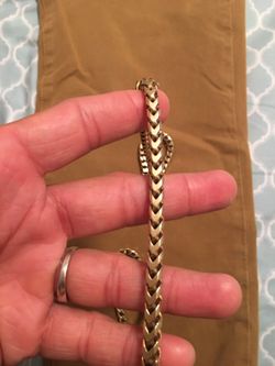 Cuban solid franco gold plated 36 length