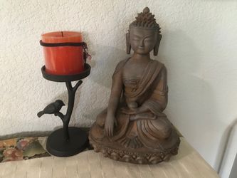 An exquisite handcrafted serene Asian meditation Buddha