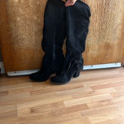 Black Bow Boots