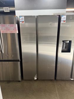 SAMSUNG LARGE CAPACITY SIDE BY SIDE STAINLESS STEEL REFRIGERATOR 😍