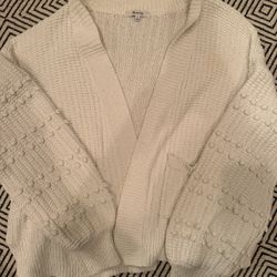 Madewell Cream Cardigan sweater - Size Medium 