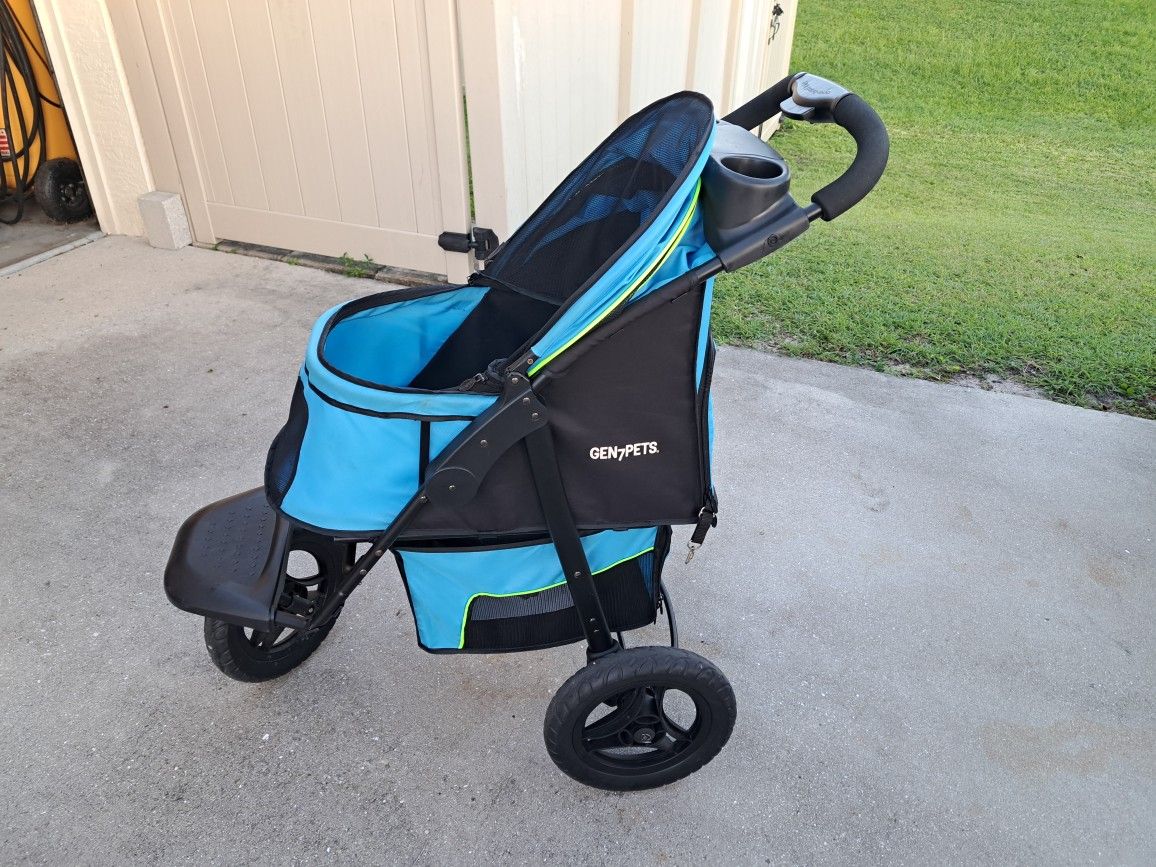 Blue Pet Stroller