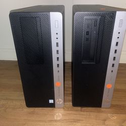 2x HP  EliteDesk G3/G4 Core I5 TWRs. 8GB RAM. NO hDD