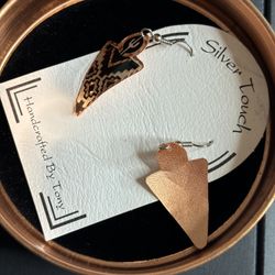 Silver Copper Hand Crafter Earrings By Tony 