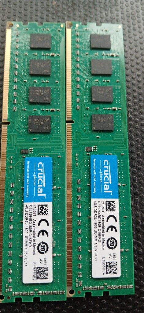 Crucial 2x4gb Ddr3L 1600 Udimm
