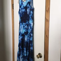 Shades Of Blue Sun Dress/ Regular Length/med.