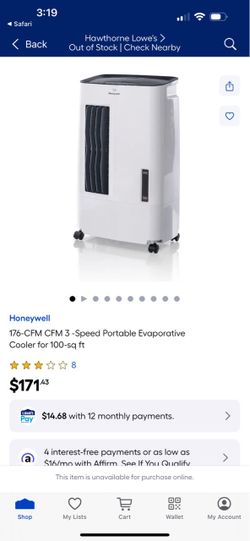 Honeywell evaporative cooler Not an A/C