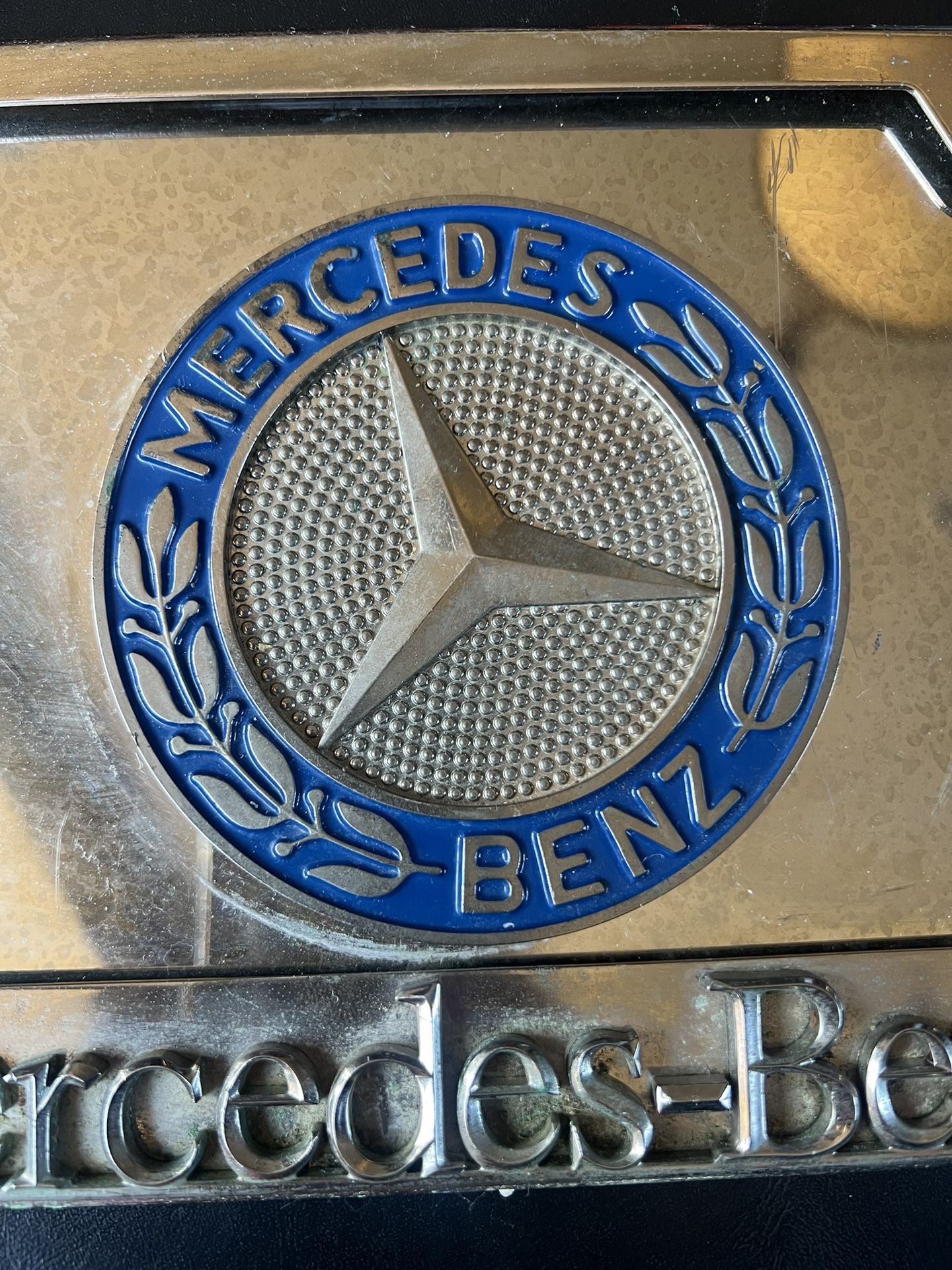 License Plate Made Of Crome Medal