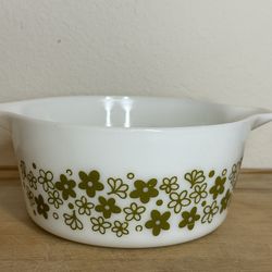 PYREX  SPRING  BLOSSOM CASSEROLE DISH 474-B; 1.5 QT CRAZY DAISY- NO LID