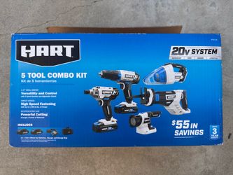 Like New HART 20V Cordless 5-Tool Combo Kit