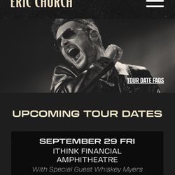 Eric Church Whiskey Myers Concert Tickets