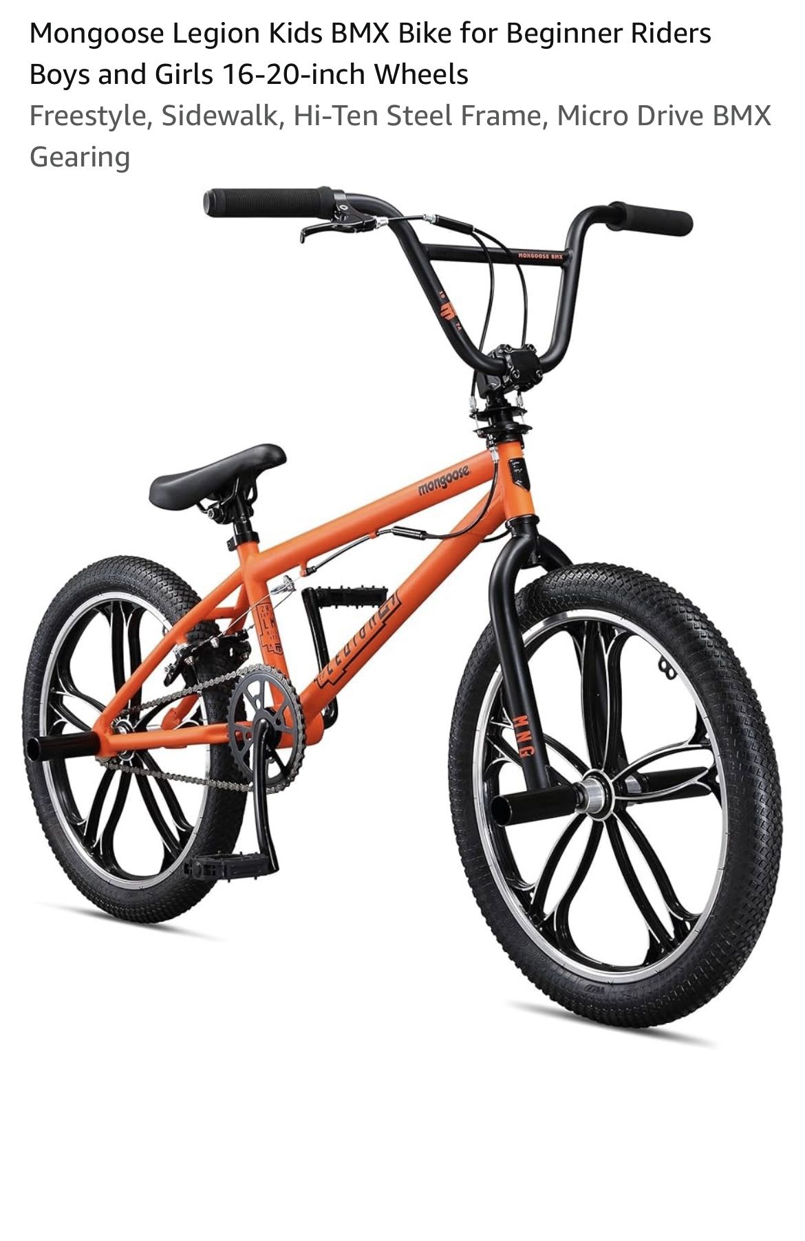 Mongoose Legion Kids BMX Bike for Beginner Riders