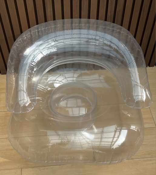 Clear Inflatable Lounge Chair. NEW in Box. Unopened. 