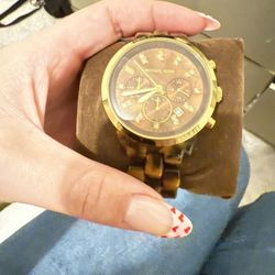michael kors turtle shell watch