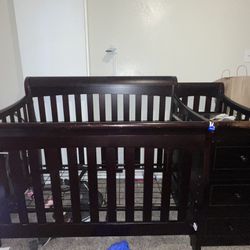 crib and changing table 