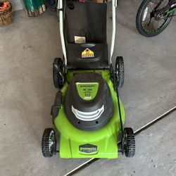 Greenworks 20 In Electric Lawn Mower!