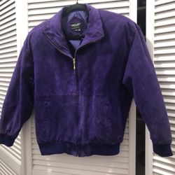 Vintage 100%  Suede Womens Bomber Jacket 