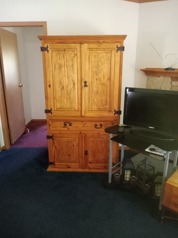 Pine TV or Clothing Storage
