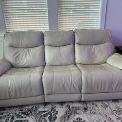 RECLINING LEATHER COUCH