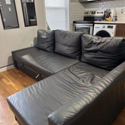 IKEA L Shape Sofa | Bomstad black