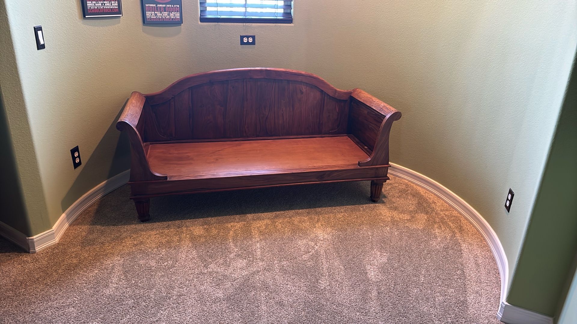 Wooden Loveseat Couch