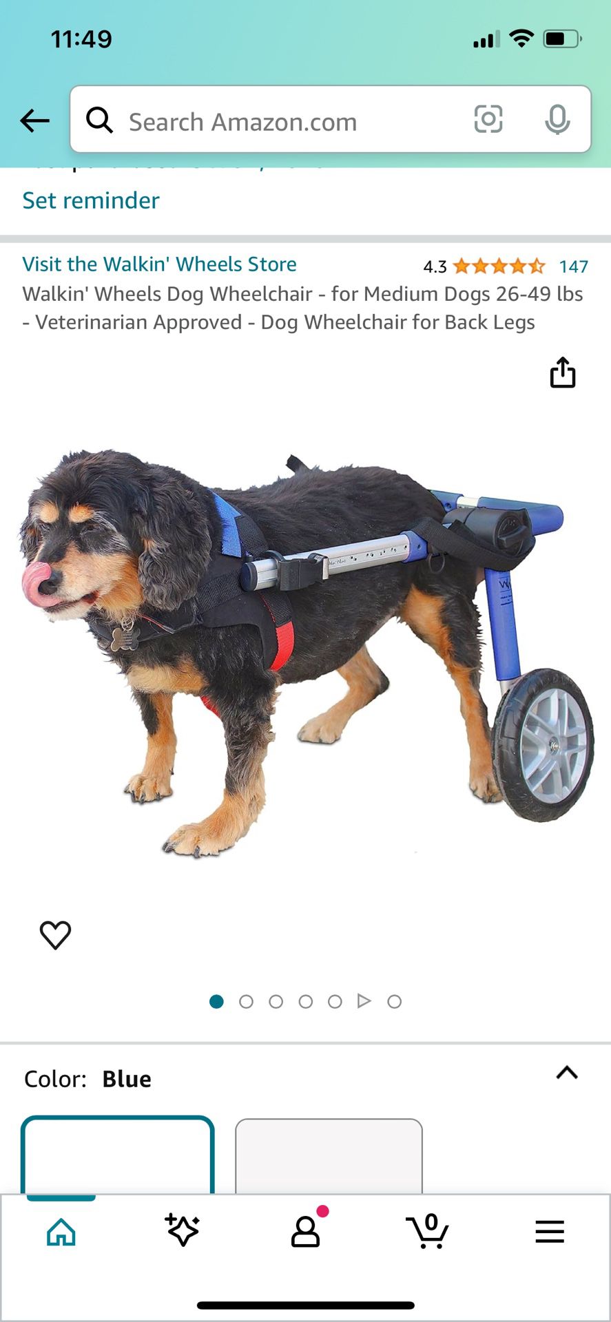 Walkin Wheels Dog Wheelchair Medium