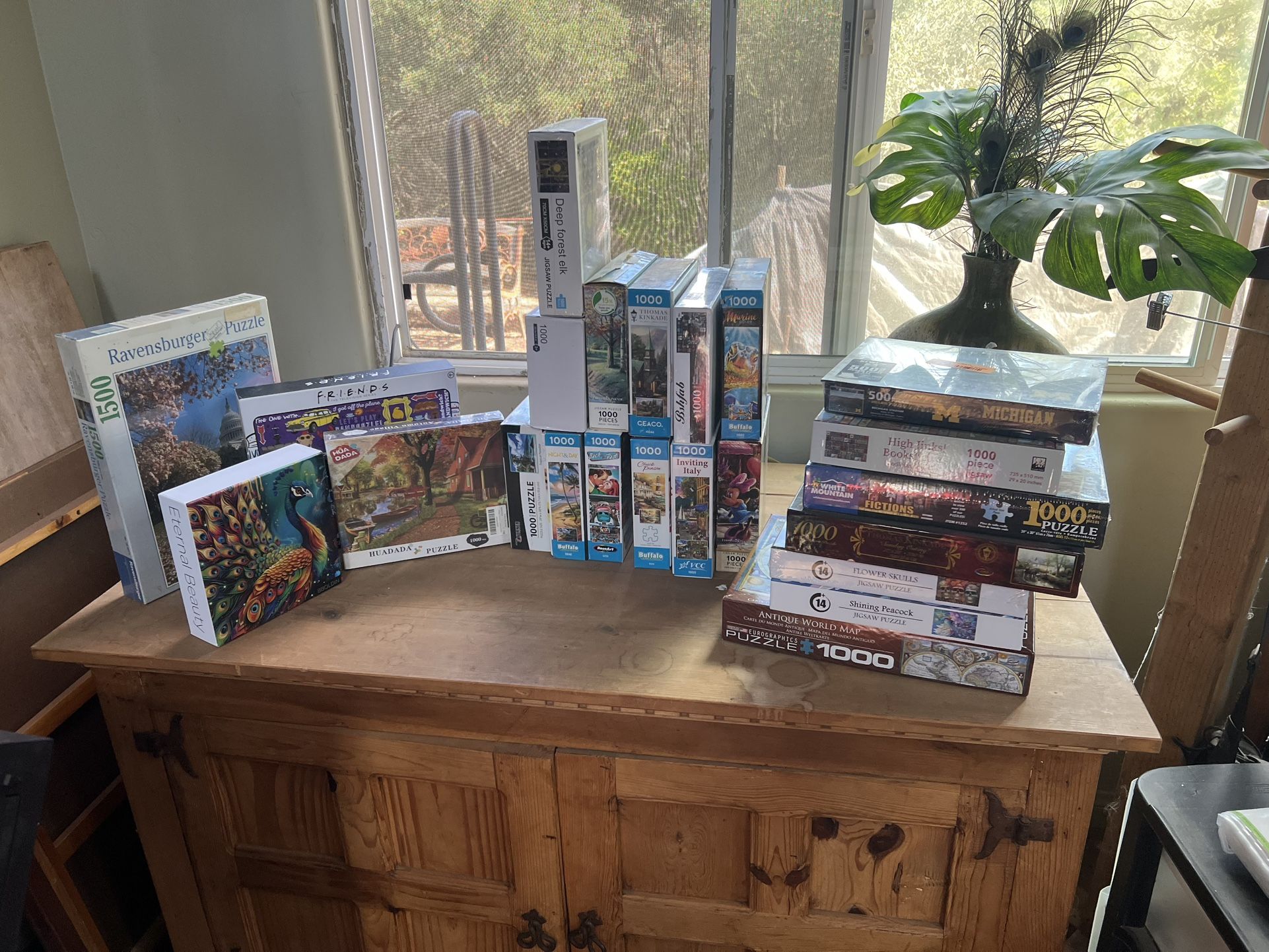 PUZZLES 18 New Sealed, 5 Used Complete