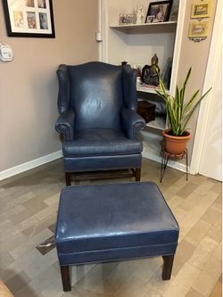 Leather like Chair and footrest