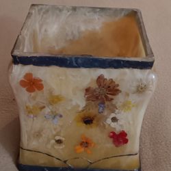 Fresh Field Vintage India Ink Acrylic  Tissue Box Cover 