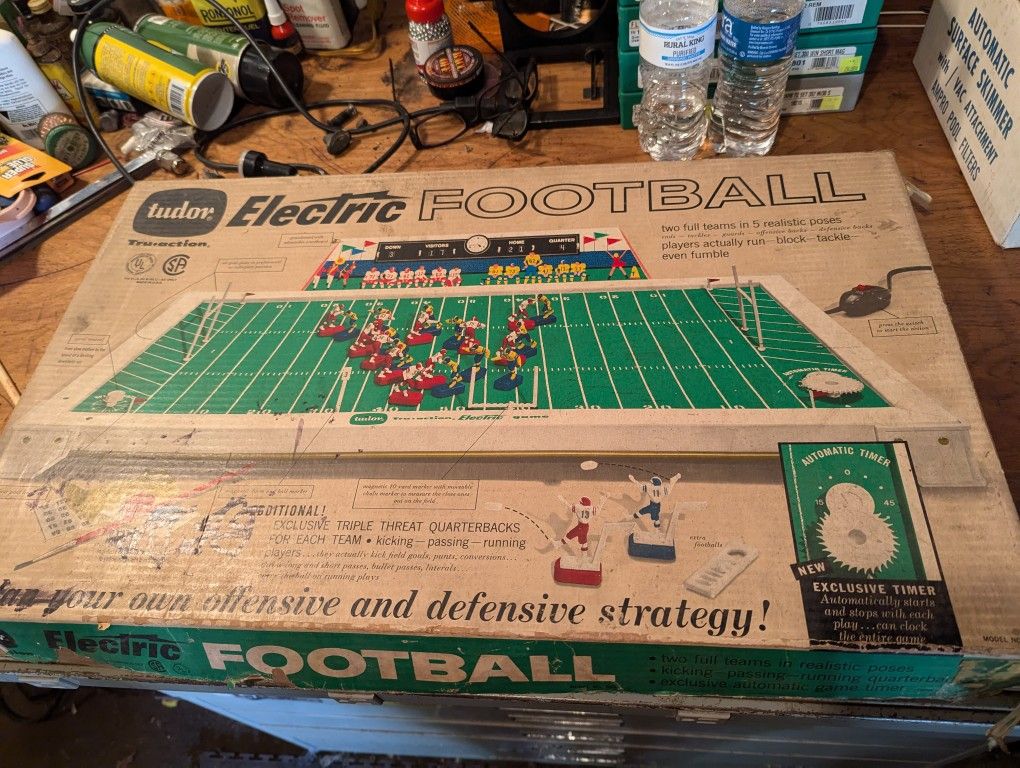 Three Old Electric Sports Games Football Basketball Racing
