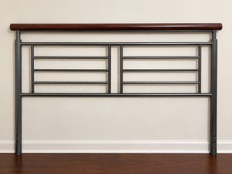 Metal and Wood Bed Headboard