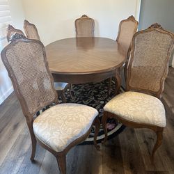 FRESNO Vintage Dining Set Table & Chairs 