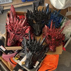 Dragon mask with smoke 💨