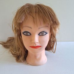 Cosmetology Style Training Head Rooted Hair Mannequin